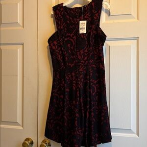 New Heart Soul large black red lace pattern dress 58 retail
